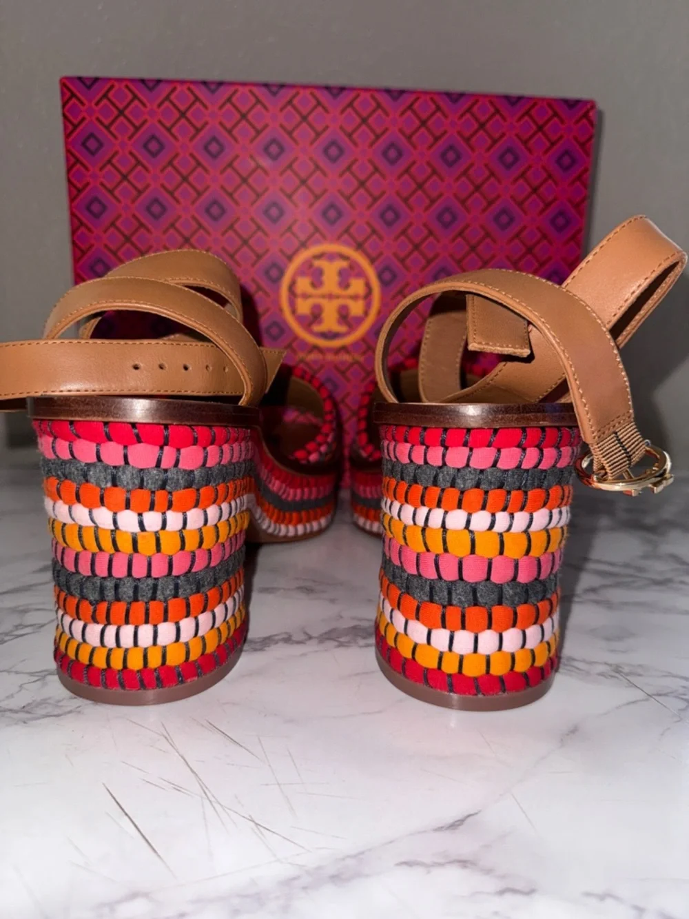 Tory Burch Paloma Platform Sandals - size 8